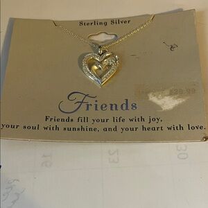 Friends sterling silver necklace. NEW